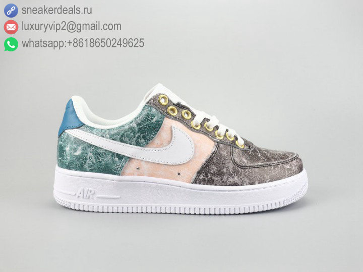 WMNS NIKE AIR FORCE 1 '07 LXX MARBLING MULTICOLOR UNISEX LEATHER SKATE SHOES